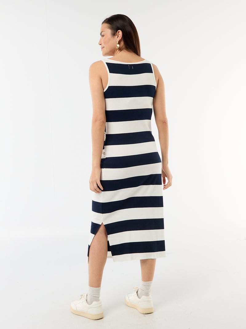 Robe débardeur de maternité en rib Bleu - Kiabi