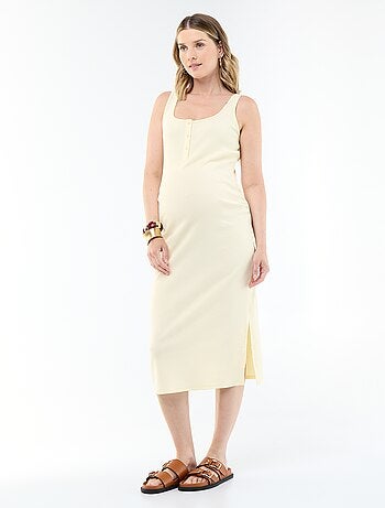 Robe débardeur de maternité en rib