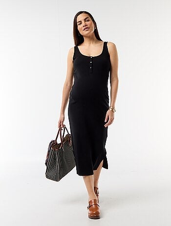Robe débardeur de maternité en rib