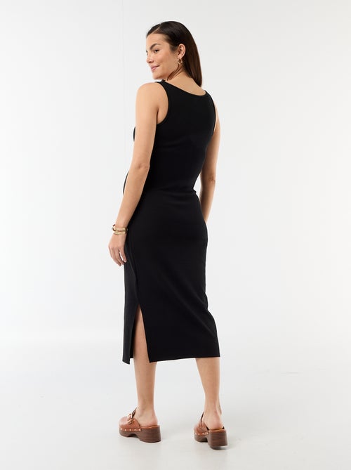 Robe débardeur de maternité en rib - Kiabi