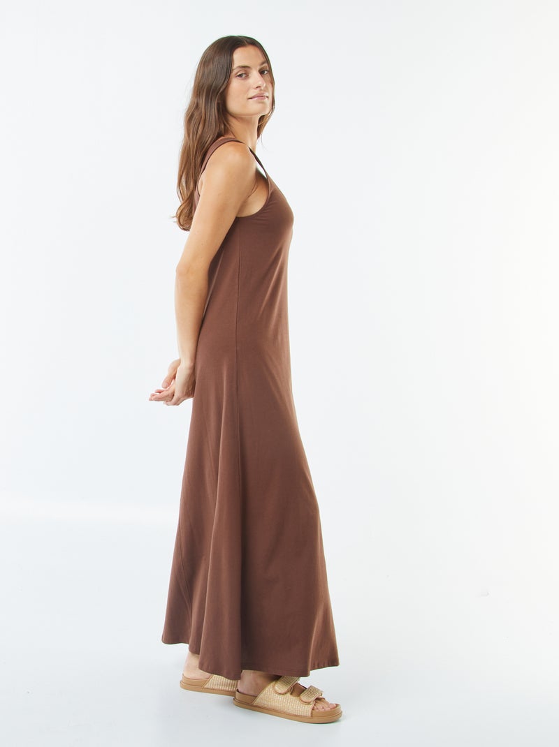 Robe débardeur longue Marron - Kiabi