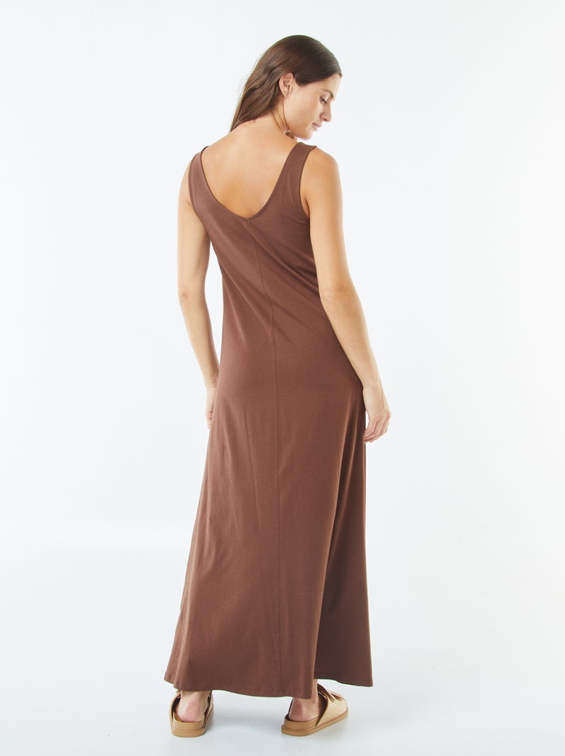 Robe débardeur longue Marron - Kiabi