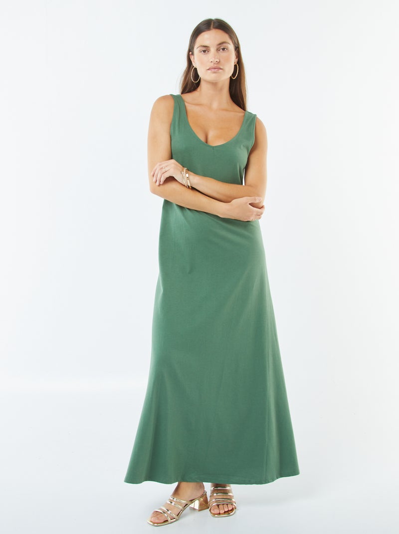 Robe débardeur longue Vert - Kiabi