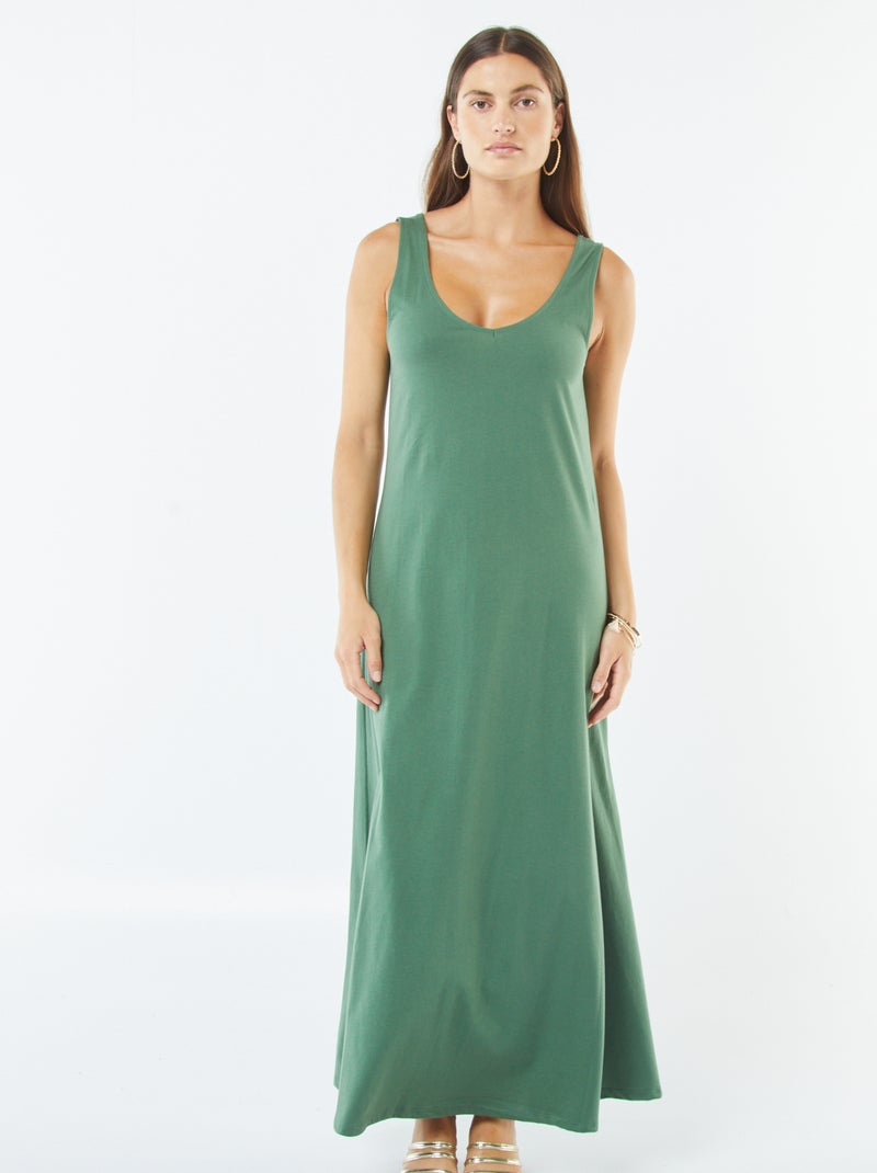 Robe débardeur longue Vert - Kiabi