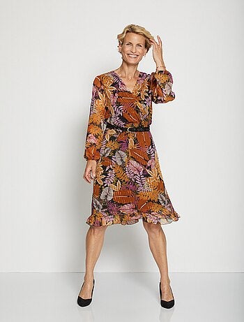 Robe décolleté croisé effet cache-coeur - AFIBEL