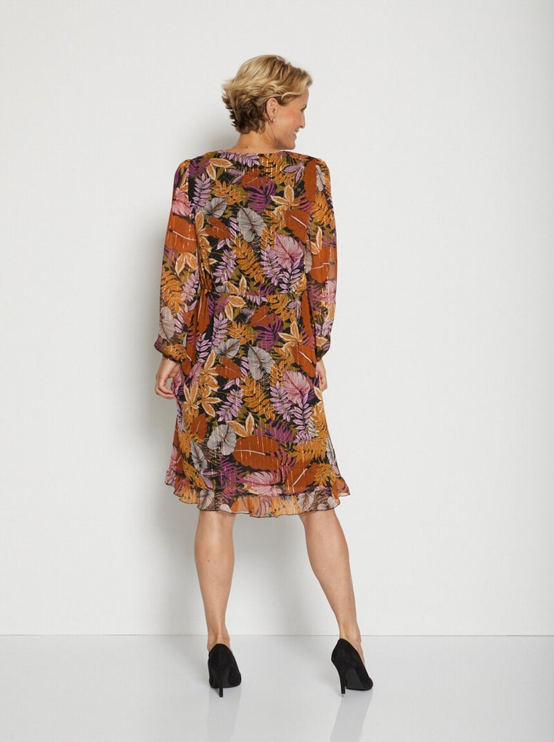 Robe décolleté croisé effet cache-coeur - AFIBEL Multicolore - Kiabi