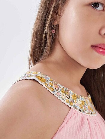 Robe Demoiselle d'Honneur Bohème Chic à Poudré ALIZEE - La Faute à Voltaire