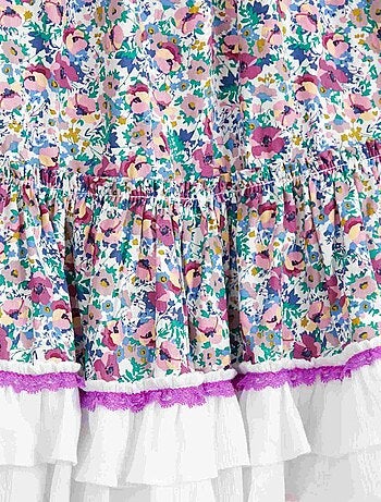 Robe Demoiselle d'Honneur Bohème Fleurie ESMERALDA - La Faute à Voltaire