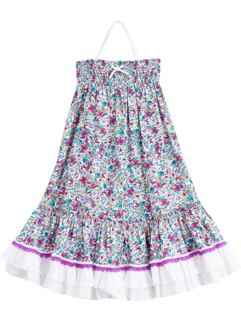 Robe Demoiselle d'Honneur Bohème   Fleurie   ESMERALDA - La Faute à Voltaire Violet - Kiabi