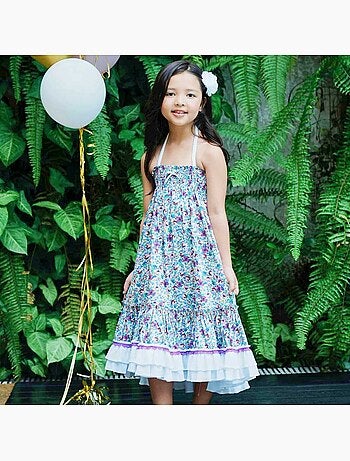 Robe Demoiselle d'Honneur Bohème Liberty ESMERALDA - La Faute à Voltaire