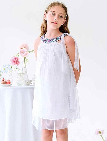 Robe Demoiselle d'Honneur Col Fleuri ALIZEE - La Faute à Voltaire