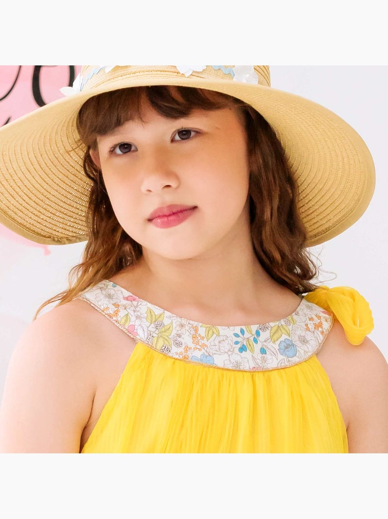 Robe Demoiselle d'Honneur  Col Liberty   ALIZÉE - La Faute à Voltaire Jaune - Kiabi