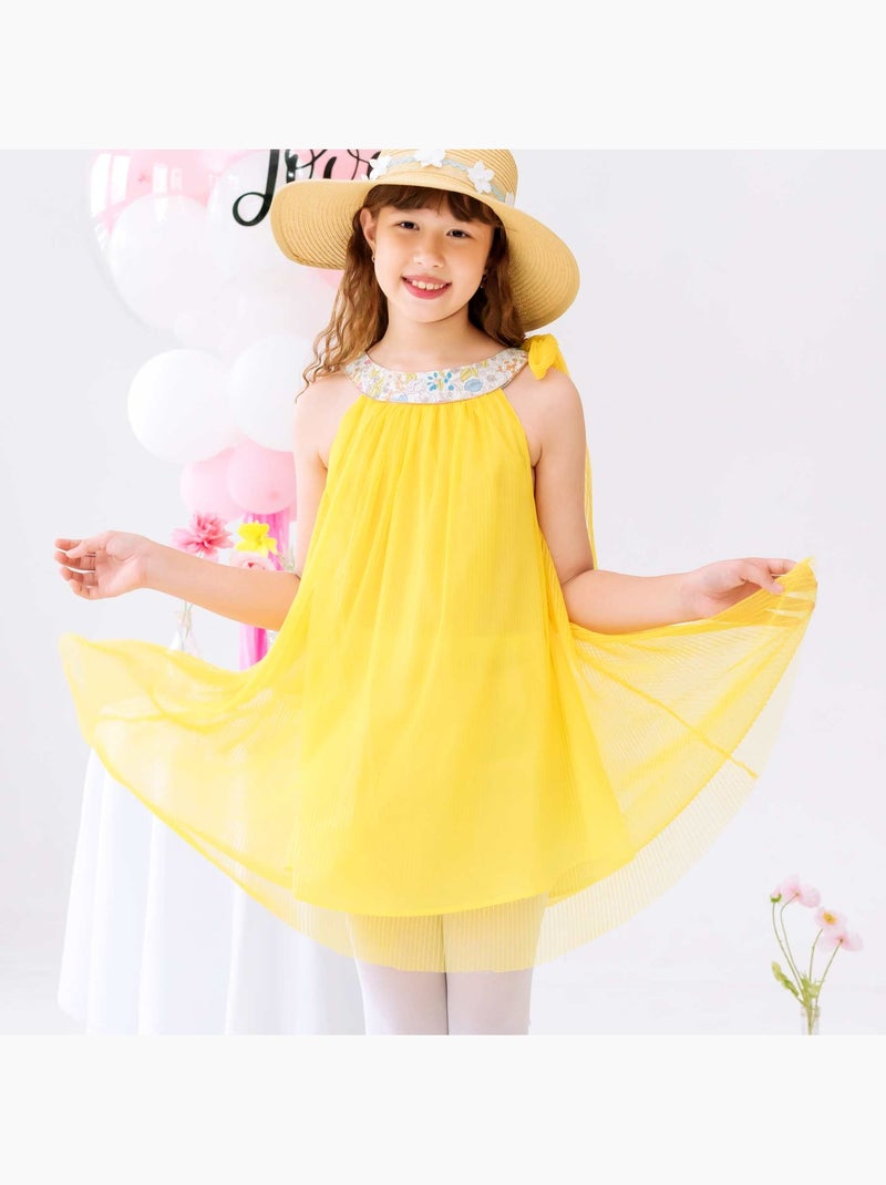 Robe Demoiselle d'Honneur  Col Liberty   ALIZÉE - La Faute à Voltaire Jaune - Kiabi