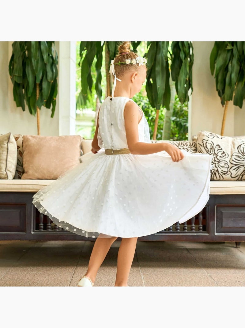 Robe Demoiselle d'Honneur  en Tulle   HEPBURN - La Faute à Voltaire Or/Beige/Blanc/Transparent - Kiabi