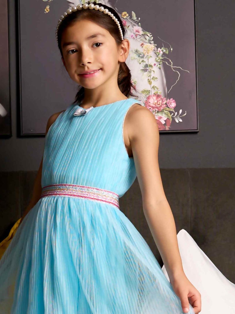 Robe Demoiselle d'Honneur  en Voile    HEPBURN - La Faute à Voltaire Bleu Argenté Bleu - Kiabi