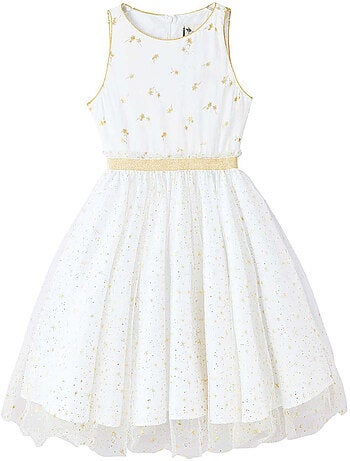 Robe de Soirée et Détails s en Lin et Tulle HEPBURN - La Faute à Voltaire