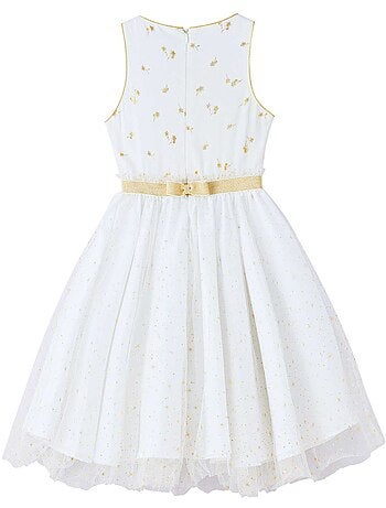 Robe de Soirée et Détails s en Lin et Tulle HEPBURN - La Faute à Voltaire