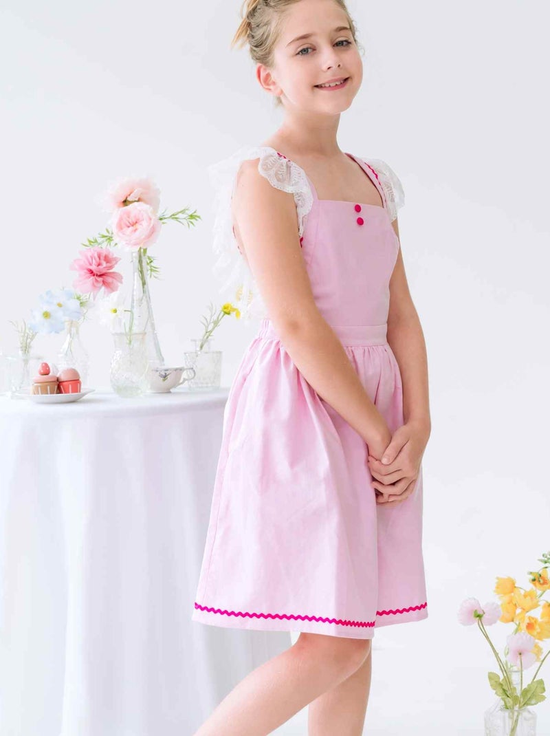 Robe Demoiselle d'Honneur    Fine Dentelle  LILI - La Faute à Voltaire Rose - Kiabi