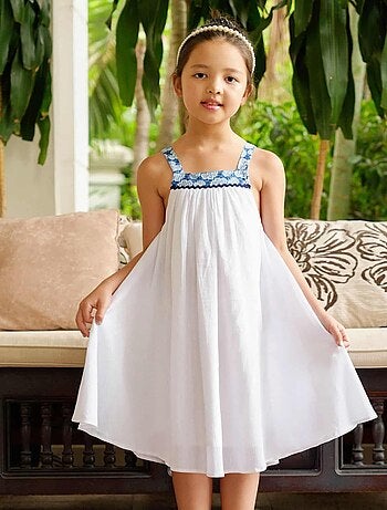 Robe Demoiselle d'Honneur Fleurie Coupe Ample EMMA - La Faute à Voltaire