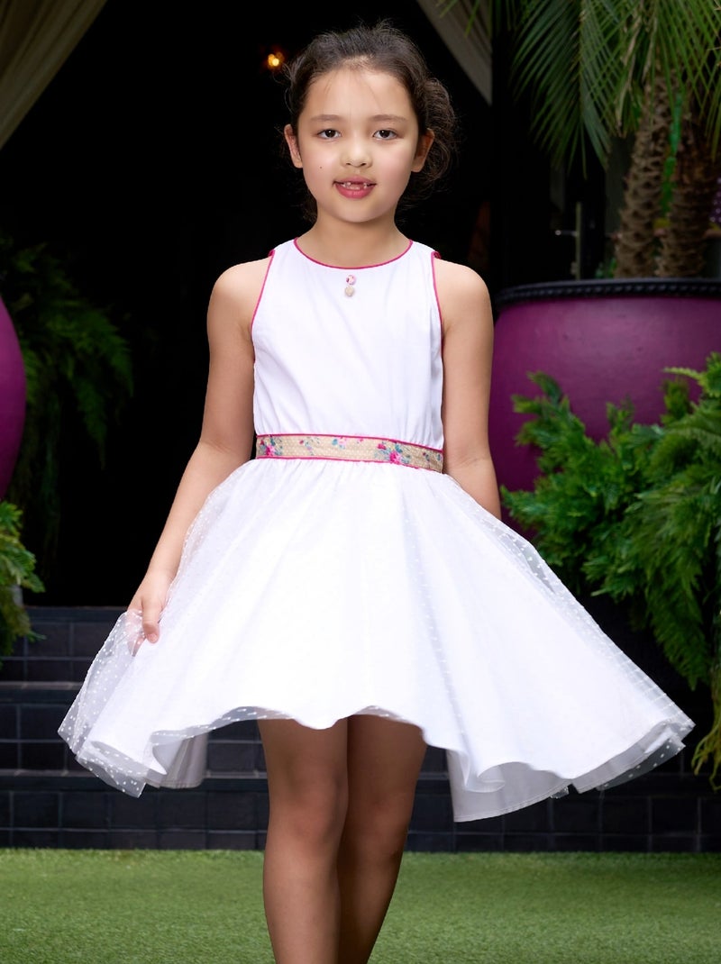 Robe Demoiselle d'Honneur    Fleurie  et   HEPBURN - La Faute à Voltaire Blanc Rose - Kiabi