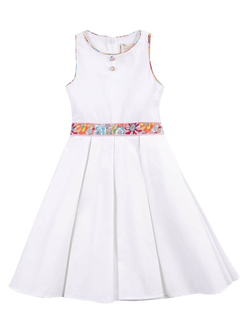 Robe Demoiselle d'Honneur    Fleurie   HEPBURN - La Faute à Voltaire Blanc - Kiabi