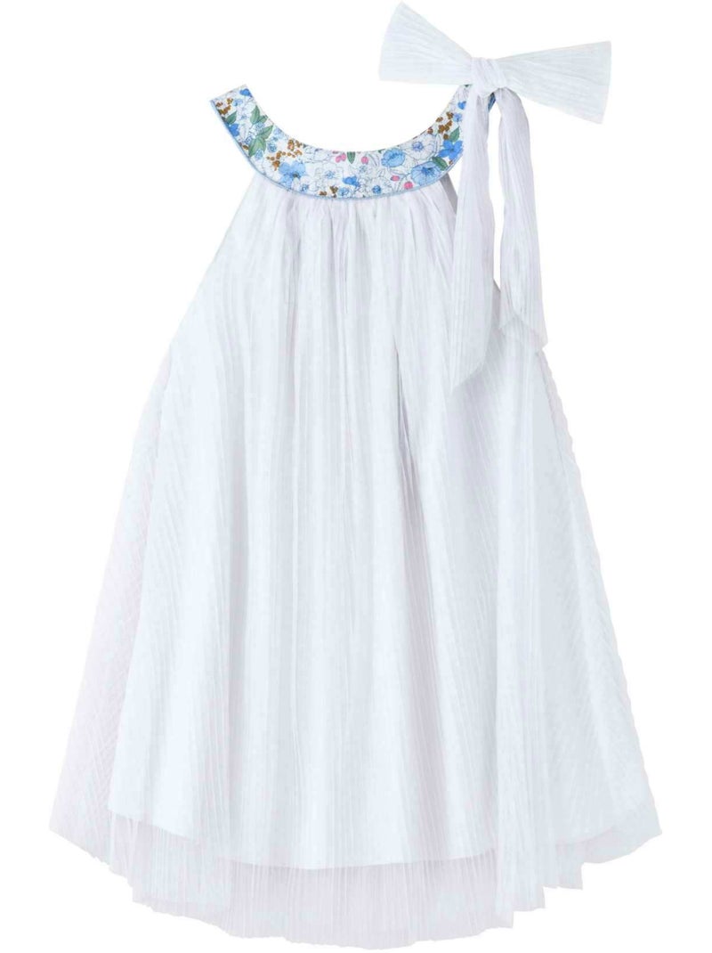 Robe Demoiselle d'Honneur   Liberty     ALIZEE - La Faute à Voltaire Blanc Bleu - Kiabi