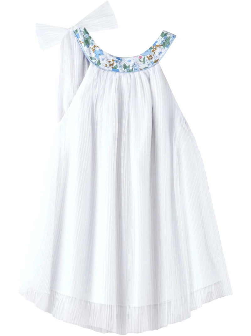 Robe Demoiselle d'Honneur   Liberty     ALIZEE - La Faute à Voltaire Blanc Bleu - Kiabi