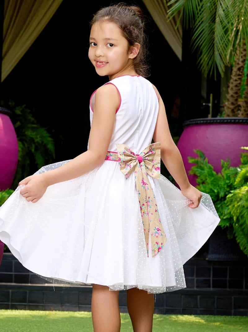 Robe Demoiselle d'Honneur   Liberty  et   HEPBURN - La Faute à Voltaire Blanc Rose - Kiabi