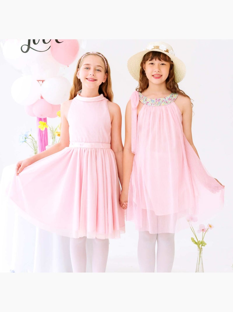 Robe Demoiselle d'Honneur   Poudré avec Noeud Dos   HEPBURN - La Faute à Voltaire Rose clair - Kiabi
