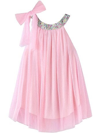 Robe Demoiselle d'Honneur Poudré Col Fleuri ALIZEE - La Faute à Voltaire