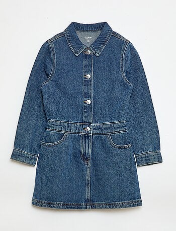 Robe denim avec col chemise