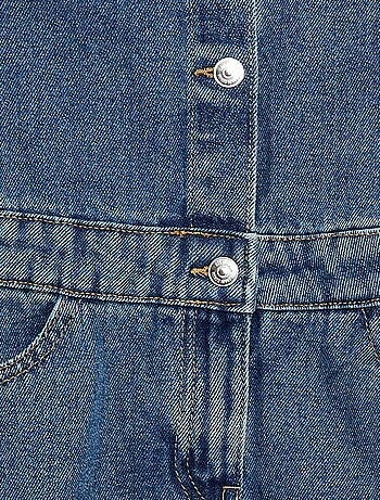 Robe denim avec col chemise