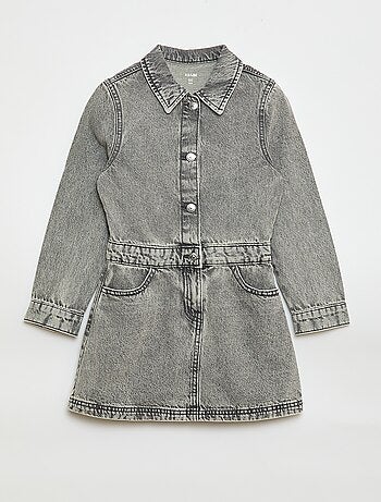 Robe denim avec col chemise