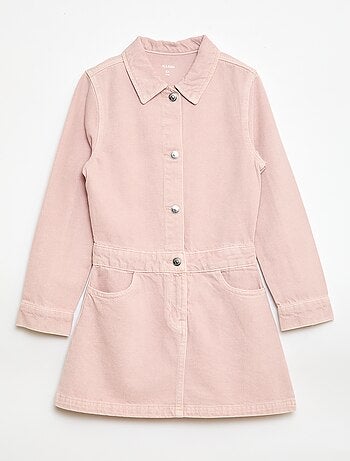 Robe denim avec col chemise