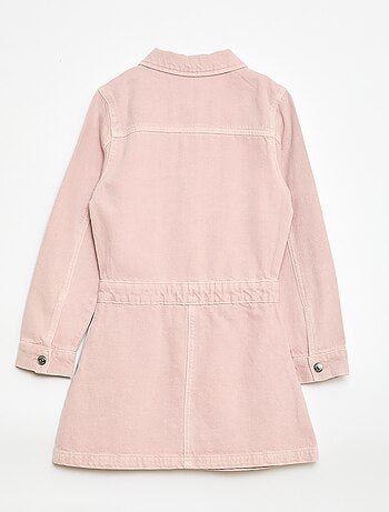 Robe denim avec col chemise