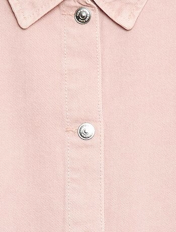 Robe denim avec col chemise