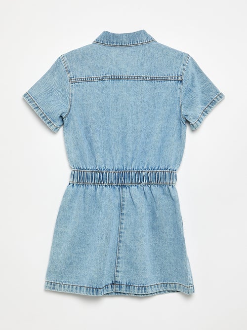 Robe denim coupe chemise - Kiabi