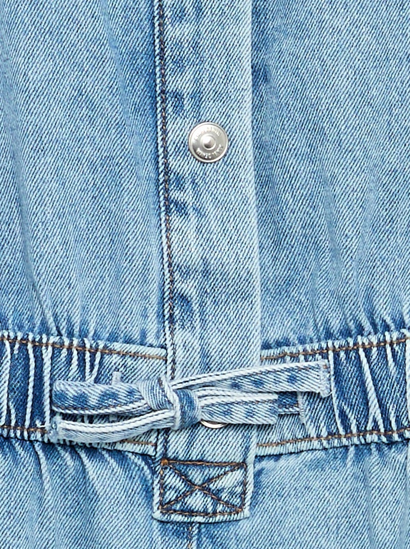 Robe denim coupe chemise Bleu - Kiabi