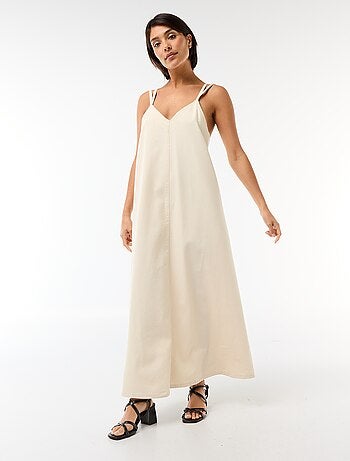 Robe denim coupe longue