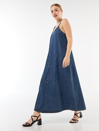 Robe denim coupe longue