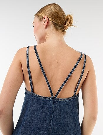 Robe denim coupe longue