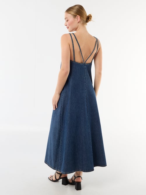 Robe denim coupe longue - Kiabi