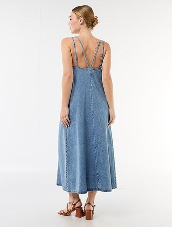 Robe denim coupe longue