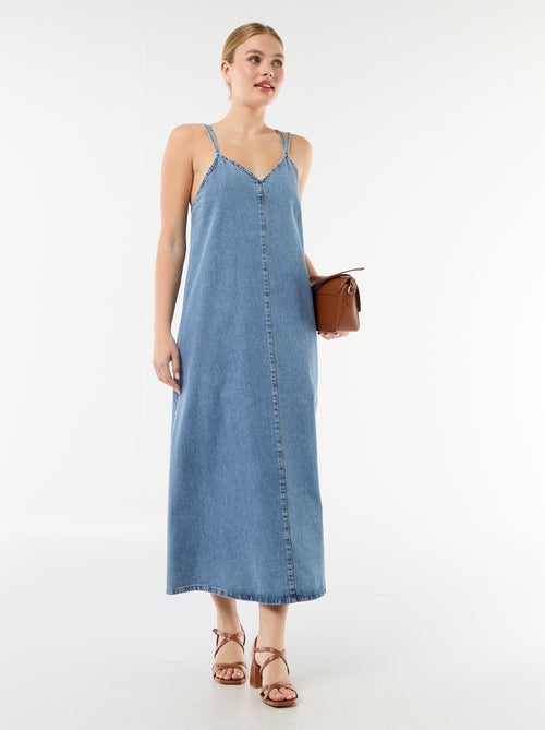 Robe denim coupe longue - Kiabi