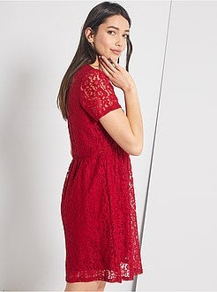 Robe dentelle découpe - Kiabi