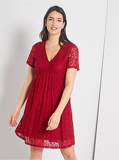 Robe dentelle découpe - Kiabi