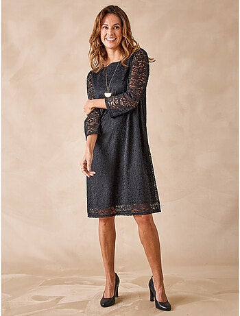 Robe dentelle manches longues - DAXON