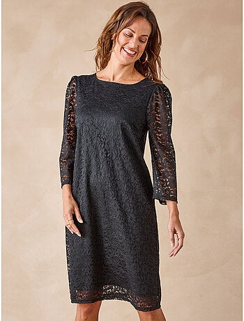 Robe dentelle manches longues - DAXON
