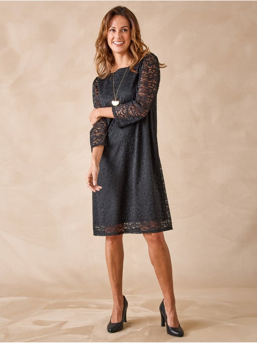 Robe dentelle manches longues - DAXON - Kiabi Robe dentelle manches longues - DAXON - Kiabi