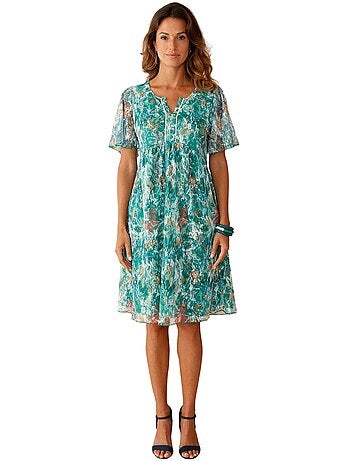Robe dentelle manches volantées - DAXON